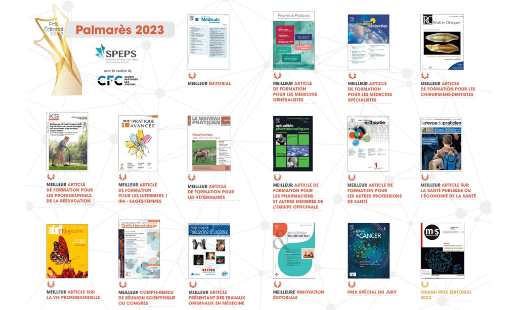 Palmarès 2023 du Prix Éditorial de la Presse et de l’Édition des Professions de Santé