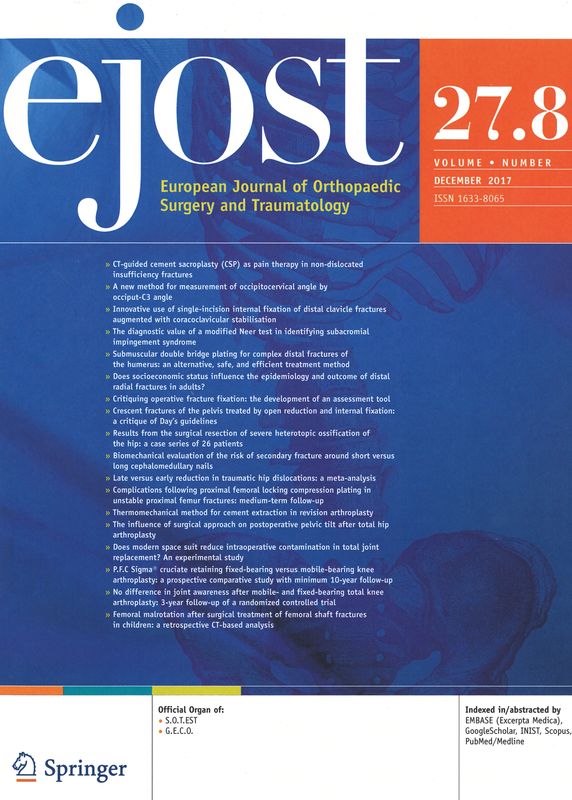 EUROPEAN JOURNAL OF ORTHOPAEDIC SURGERY AND TRAUMATOLOGY