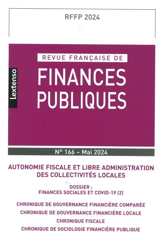 REVUE FRANCAISE DE FINANCES PUBLIQUES