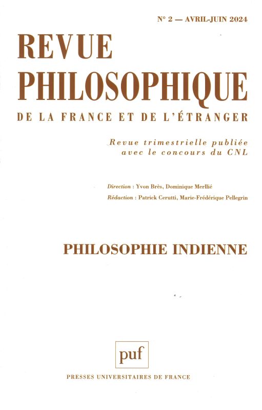 REVUE PHILOSOPHIQUE DE LA FRANCE ET DE L'ETRANGER