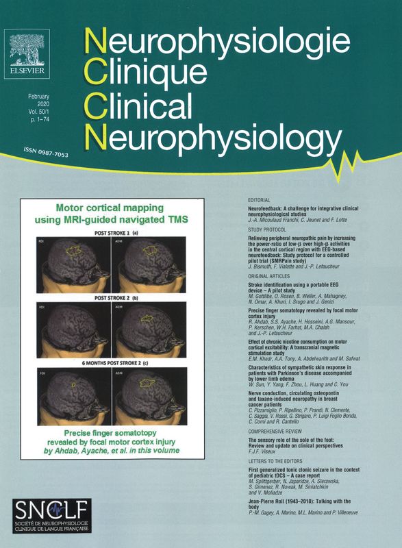 NEUROPHYSIOLOGIE CLINIQUE - CLINICAL NEUROPHYSIOLOGY