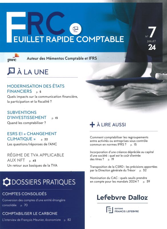 FEUILLET RAPIDE COMPTABLE