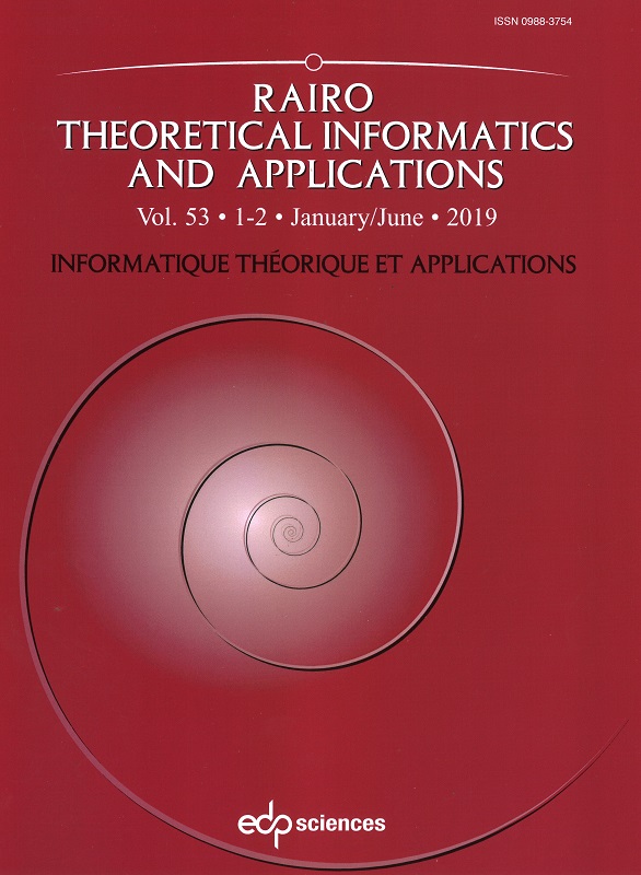 RAIRO : THEORETICAL INFORMATICS AND APPLICATIONS