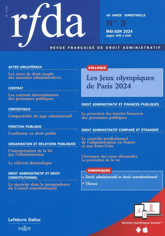 REVUE FRANCAISE DE DROIT ADMINISTRATIF