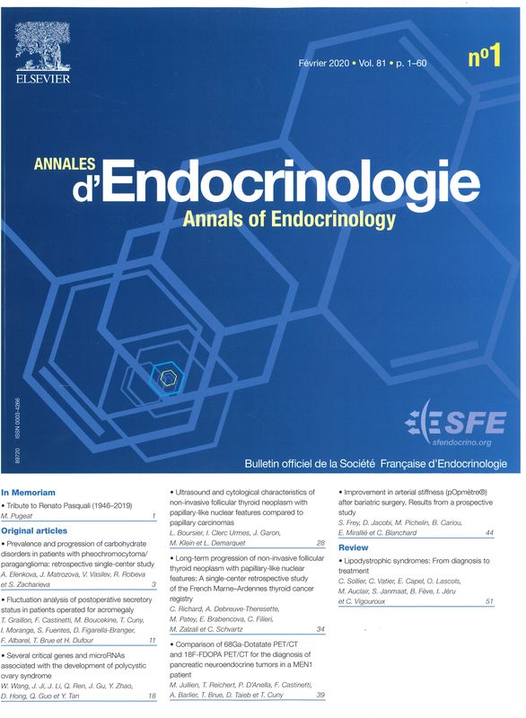 ANNALES D'ENDOCRINOLOGIE