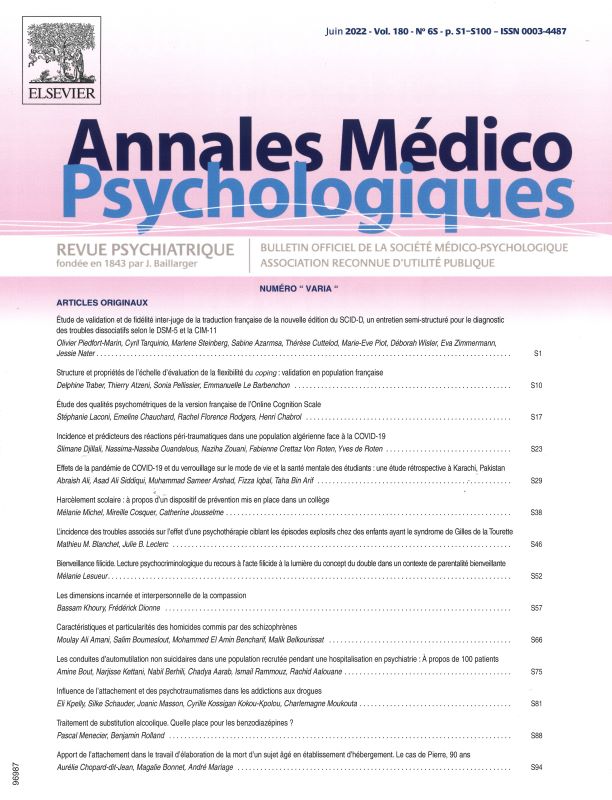 ANNALES MEDICO PSYCHOLOGIQUES