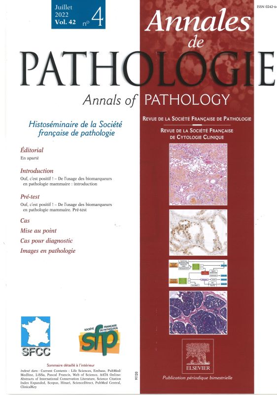 ANNALES DE PATHOLOGIE