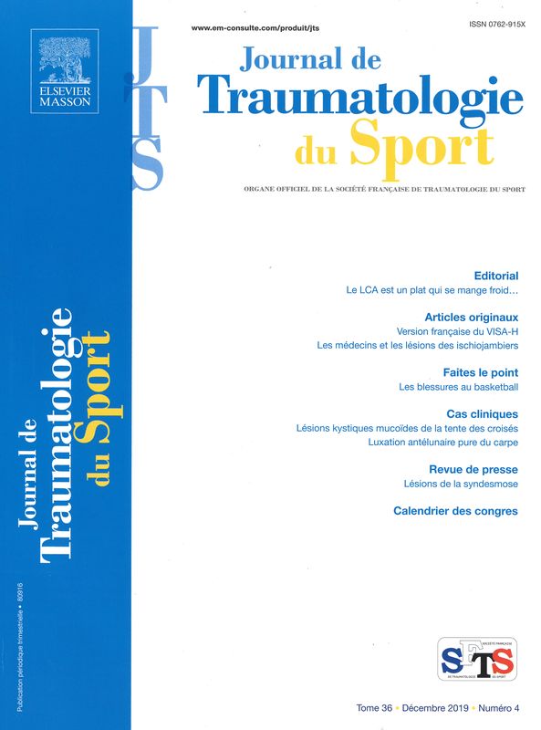 JOURNAL DE TRAUMATOLOGIE DU SPORT