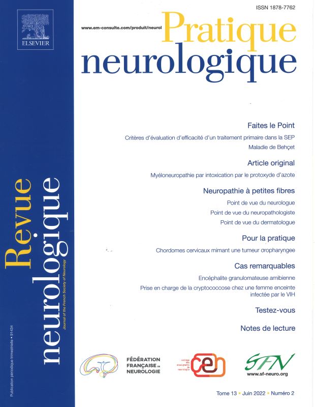 REVUE NEUROLOGIQUE