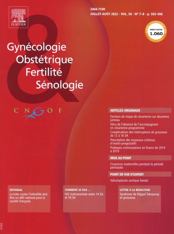 GYNECOLOGIE OBSTETRIQUE FERTILITE & SENOLOGIE