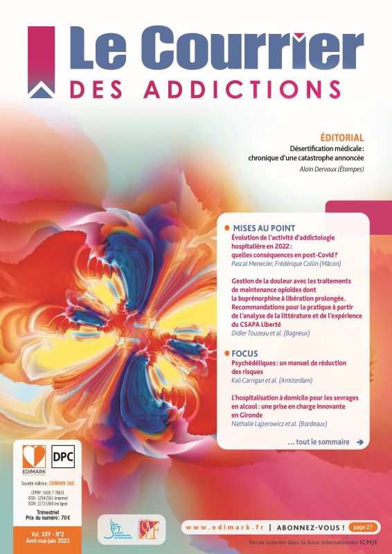 COURRIER DES ADDICTIONS