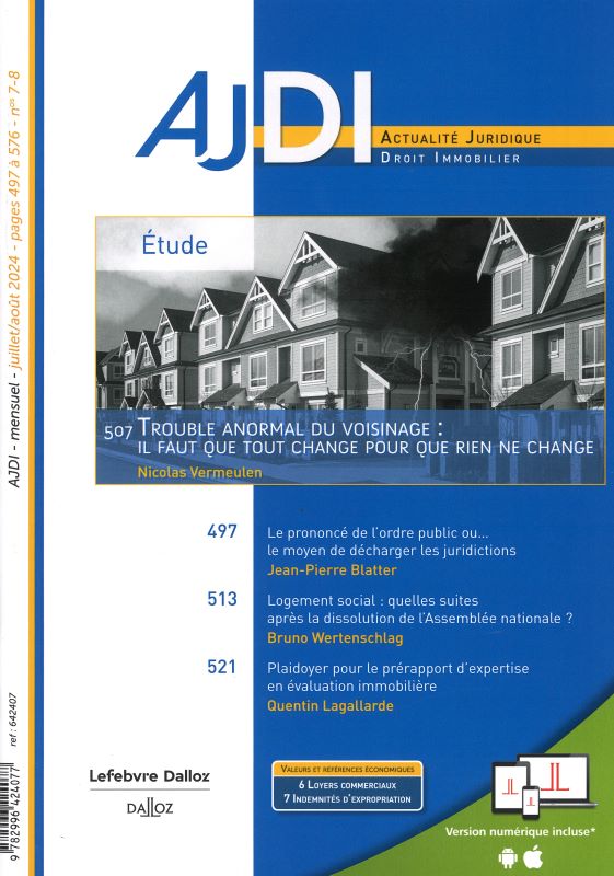 ACTUALITE JURIDIQUE - DROIT IMMOBILIER