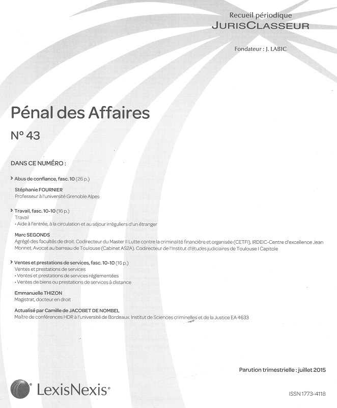 JURIS CLASSEUR PENAL DES AFFAIRES