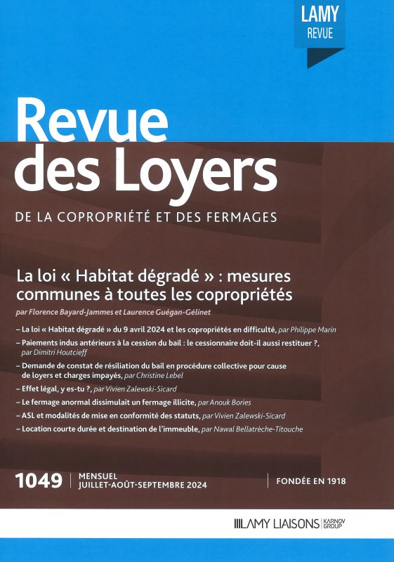 REVUE DES LOYERS