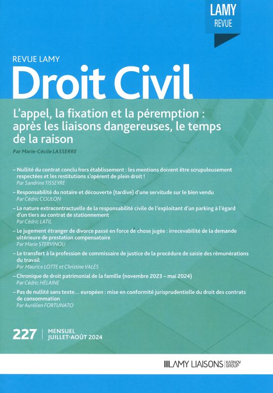 REVUE LAMY DROIT CIVIL