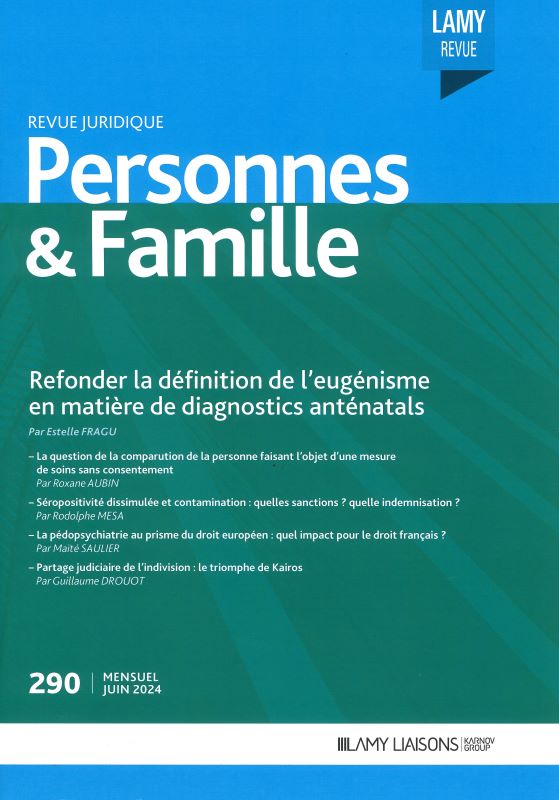 REVUE JURIDIQUE PERSONNES & FAMILLE