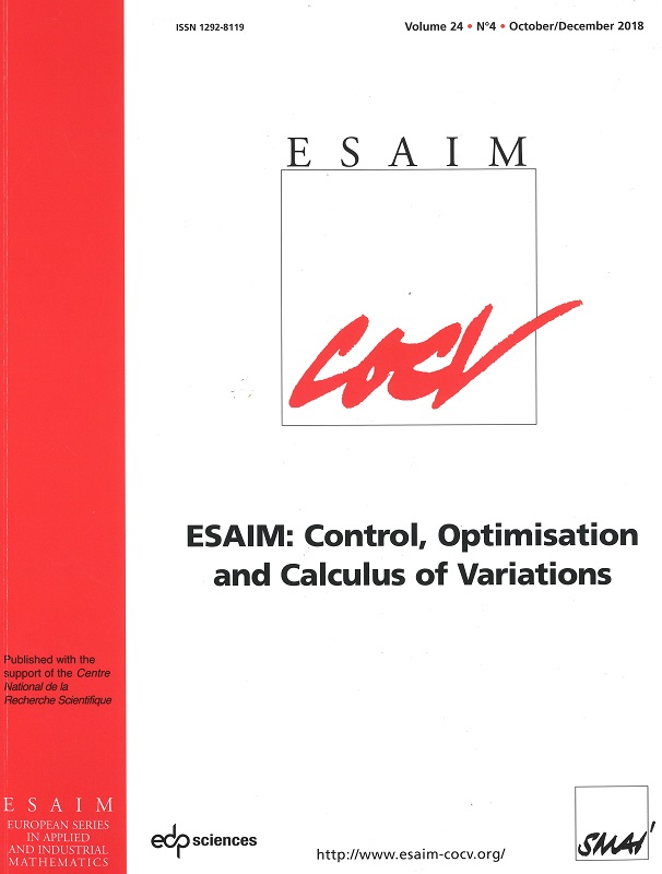 ESAIM : Control, Optimisation and Calculus of Variations