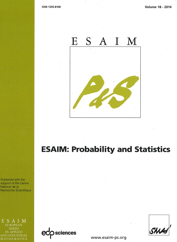 ESAIM : Probability and Statistics