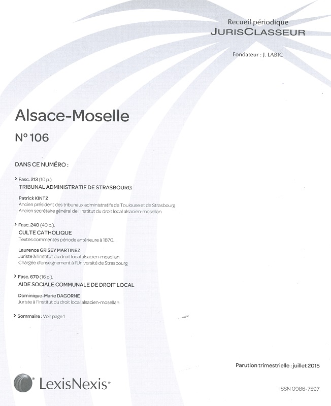 JURIS CLASSEUR ALSACE-MOSELLE