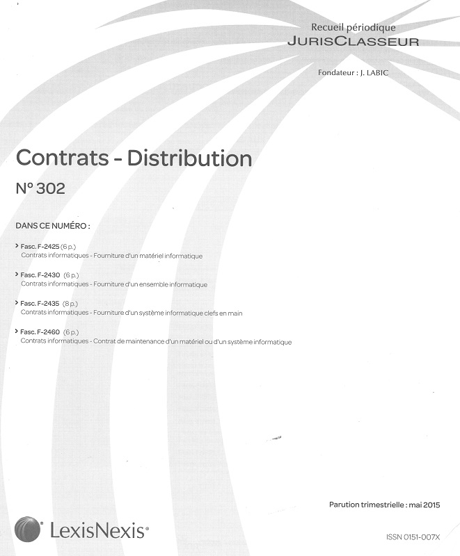 JURIS CLASSEUR CONTRATS - DISTRIBUTION