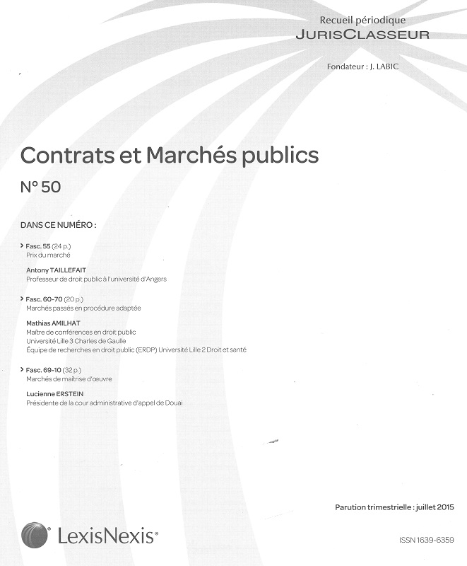 JURIS CLASSEUR CONTRATS ET MARCHES PUBLICS