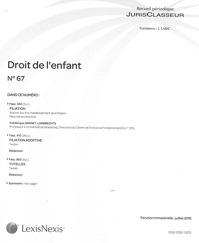 JURIS CLASSEUR DROIT DE L'ENFANT