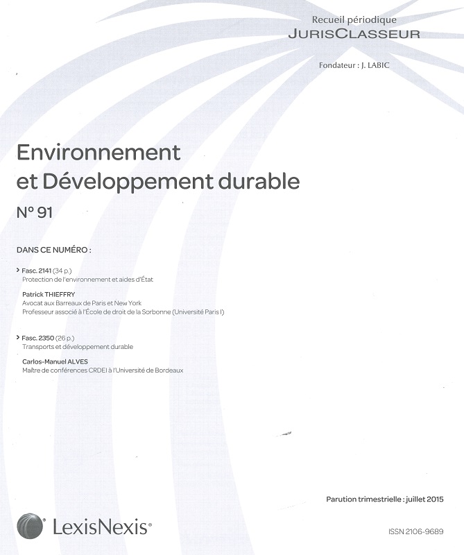 JURIS CLASSEUR ENVIRONNEMENT ET DEVELOPPEMENT DURABLE