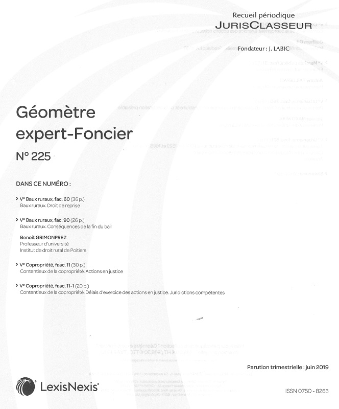 JURIS CLASSEUR GEOMETRE EXPERT-FONCIER
