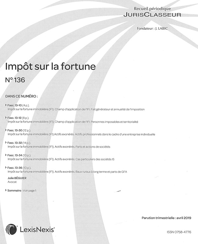 JURIS CLASSEUR IMPOT SUR LA FORTUNE