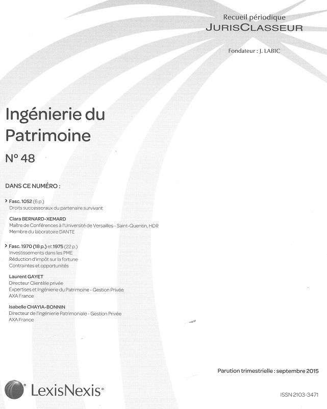 JURIS CLASSEUR INGENIERIE DU PATRIMOINE