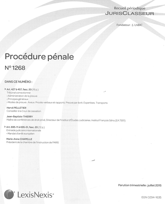 JURIS CLASSEUR PROCEDURE PENALE