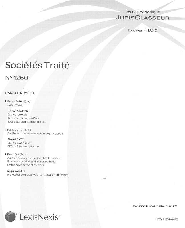 JURIS CLASSEUR SOCIETES TRAITE