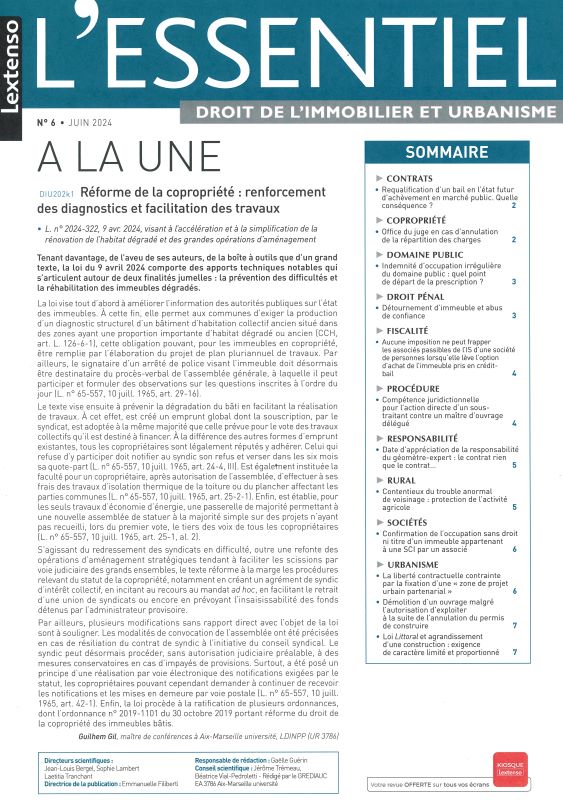 ESSENTIEL DROIT DE L'IMMOBILIER ET URBANISME