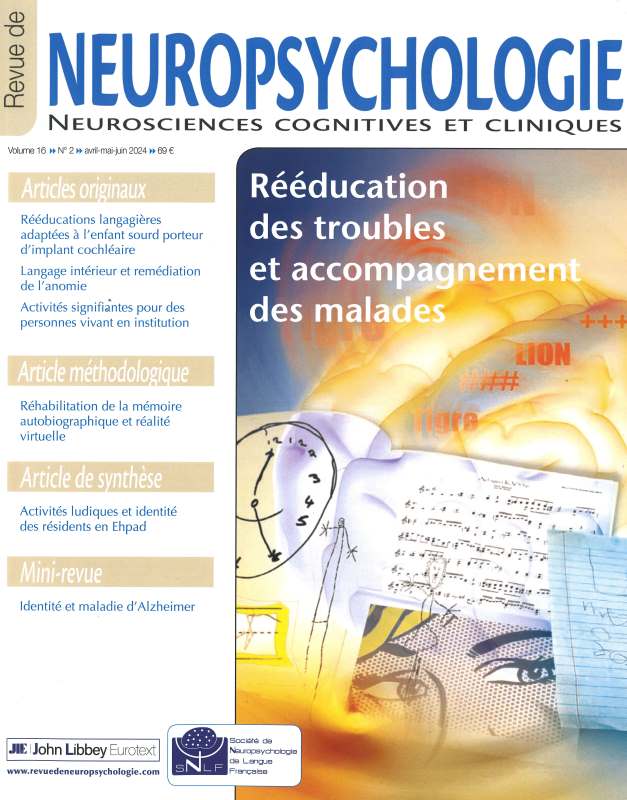 REVUE DE NEUROPSYCHOLOGIE