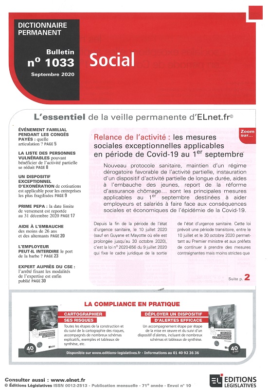 DICTIONNAIRE PERMANENT SOCIAL - Bulletin