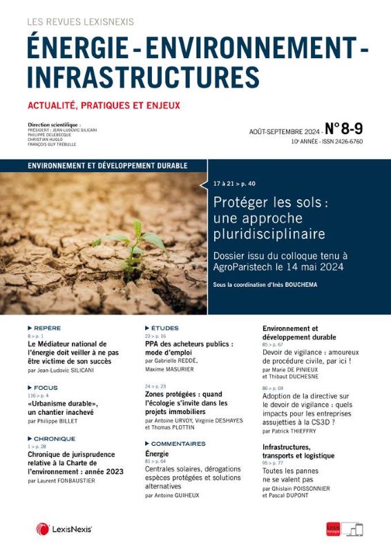 ENERGIE - ENVIRONNEMENT - INFRASTRUCTURES