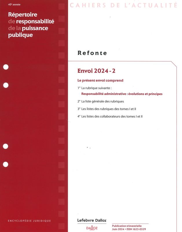 REPERTOIRE DE RESPONSABILITE DE LA PUISSANCE PUBLIQUE