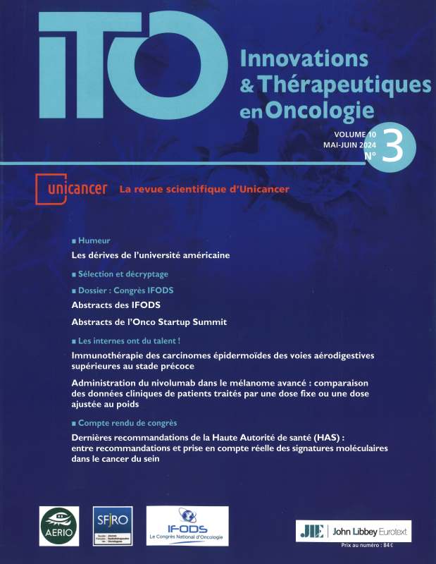 INNOVATIONS & THERAPEUTIQUES EN ONCOLOGIE