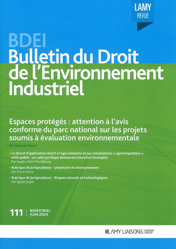 BULLETIN DU DROIT DE L'ENVIRONNEMENT INDUSTRIEL