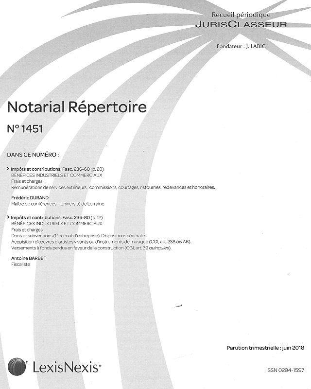 JURIS CLASSEUR NOTARIAL REPERTOIRE