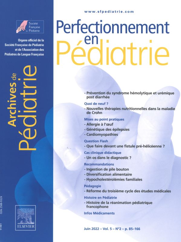 PERFECTIONNEMENT EN PEDIATRIE