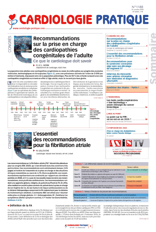 CARDIOLOGIE PRATIQUE