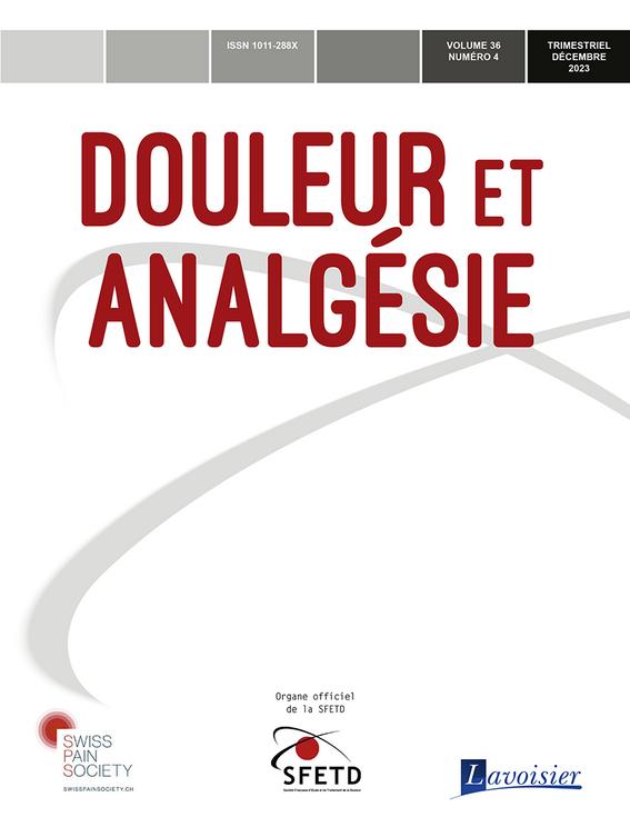 DOULEUR ET ANALGESIE