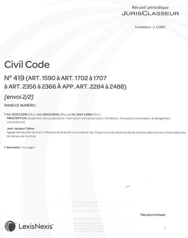 JURIS CLASSEUR CIVIL CODE