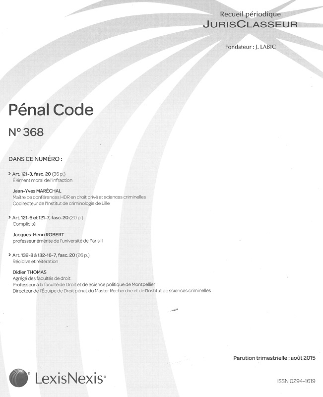 JURIS CLASSEUR PENAL CODE